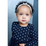 Feetje Jurk Stip - Donkerblauw