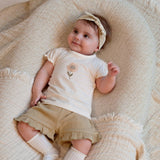 Feetje T-Shirt Met Gehaakte Bloem - Let Your Dreams Blossom