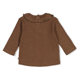 Feetje Longsleeve Ribstof Bruin - Lucky Bloombird