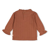 Feetje Longsleeve Bruin Rib - Forest Garden