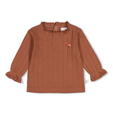 Feetje Longsleeve Bruin Rib - Forest Garden