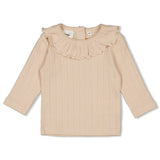 Feetje Longsleeve Pointelle Rib Offwhite - Woodland Bloom