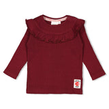 Feetje Longsleeve Rib Bordeaux - Queen Of Hearts