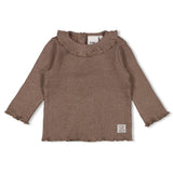 Feetje Longsleeve Rib Bruin - Better Together