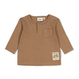Feetje Longsleeve Bruin Rib - Tiny Timber Tales