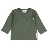 Feetje Longsleeve Groen Ribstof - Wiggle Waggle