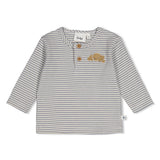 Feetje Longsleeve Streep Met Croissant - Breakfast Buddy
