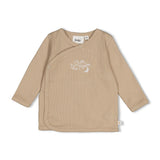 Feetje Overslagshirt Ribstof Taupe - Over The Moon For You
