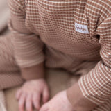Feetje Pyjama Wafel Bruin