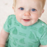 Feetje T-Shirt Badstof Groen - Seaside Happiness