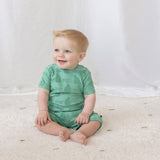 Feetje Short Badstof Groen - Seaside Happiness