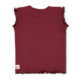 Feetje Singlet Ribstof Bordeaux - Salsa Sunset