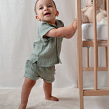 Feetje Short Mousseline Zeegroen - Summer Wovens