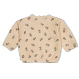 Feetje Sweater Velours Met Borduursels - Lucky Bloombird