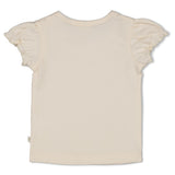 Feetje T-Shirt Met Gehaakte Bloem - Let Your Dreams Blossom