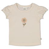 Feetje T-Shirt Met Gehaakte Bloem - Let Your Dreams Blossom