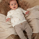 Feetje Broek Bruin Melange - The Cuddle Company