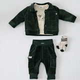 Feetje Broek Velours Ribstof Groen - Wiggle Waggle