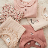 Feetje Longsleeve Pointelle Rib Offwhite - Woodland Bloom