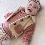 Feetje Longsleeve Pointelle Rib Mauve - Woodland Bloom