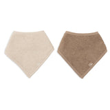 Jollein 2-Pack Slab Bandana - Sand/Milkey Coffee