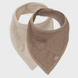 Jollein 2-Pack Slab Bandana - Sand/Milkey Coffee