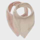 Jollein 2-Pack Slab Bandana - Silk Rose/Sand