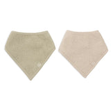 Jollein 2-Pack Slab Bandana - Soft Matcha/Sand