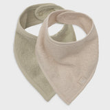 Jollein 2-Pack Slab Bandana - Soft Matcha/Sand