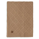 Jollein Deken Check Knit - Biscuit