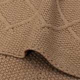 Jollein Deken Check Knit - Biscuit