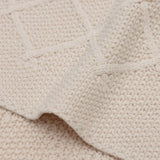 Jollein Deken Check Knit - Oatmeal