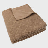 Jollein Deken Check Knit Teddy Fleece - Biscuit