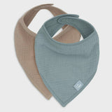 Jollein Slab Bandana - 2 Stuks - Sea Green/Biscuit