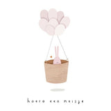 Kaart Klein Liefs - Hoera Een Meisje - Konijntje