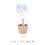 Kaart Klein Liefs - Hoera Een Jongen - Konijntje