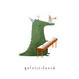 Kaart Klein Liefs - Gefeliciteerd - Krokodil