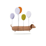 Kaart Klein Liefs - Teckel Met Ballonnen