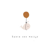 Kaart Klein Liefs - Hoera Een Meisje - Walvis