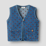 Lil Atelier Denim Gilet Hartjes