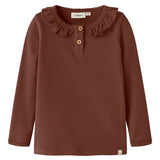 Lil'Atelier Longsleeve Slim Fit - Mahogany