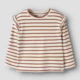 PRE-ORDER - Lil Atelier Longsleeve Streep - Maple Syrup