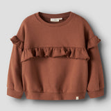 Lil Atelier Loose Sweater Ruches - Maple Syrup