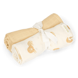 Little Dutch 2-Pack Hydrofiele Doeken 70x70cm - Safari Leo/Geel
