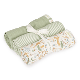 Little Dutch 3-Pack Hydrofiele Doeken 70x70cm - Safari Wonders/Groen