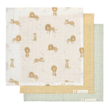 Little Dutch 3-Pack Monddoekjes - Safari Leo/Geel/Groen