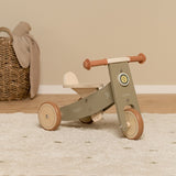 Little Dutch Houten Loopfiets Driewieler - Olive