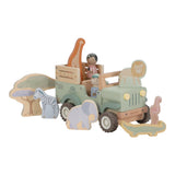 Little Dutch Houten Safari Auto Met Dieren - Safari Friends
