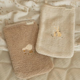 Little Dutch Set Van 2 Washandjes Geborduurd - Little Goose / Little Bunny