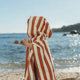 Little Dutch Poncho - Ocean World Brown Stripe